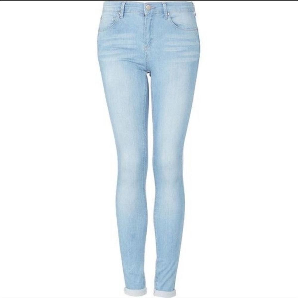 Topshop Moto Leigh Light Blue Jeans Size 26